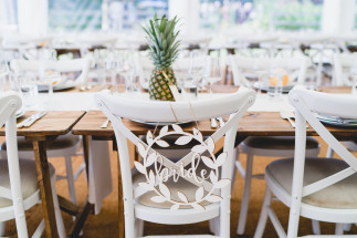 White Cross Back Chairs